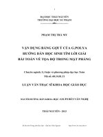 vận dụng bảng gợi ý của g. polya hướng dẫn học sinh tìm lời giải bài toán về tọa độ trong mặt phẳng