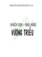 luận văn thiết kế nội thất khách sạn vương triều