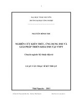 nghiên cứu kiến trúc, ứng dụng ims và giải pháp triển khai ims tại vnpt