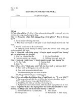 Đề thi Kiểm tra truyện Trung đại Ngữ văn 9