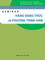 hằng đẳng thức và phương trình hàm