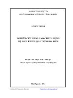nghiên cứu nâng cao chất lượng hệ điều khiển quá trình đa biến