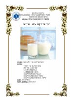 đề tài sữa tiệt trùng