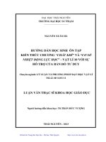 hướng dẫn học sinh ôn tập kiến thức chương chất khí và cơ sở của nhiệt động lực học - vật lý 10 với sự hỗ trợ của bản đồ tư duy