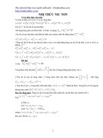 Nhị thức Newton  bài tập