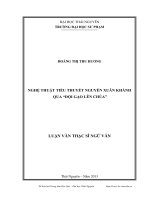 nghệ thuật tiểu thuyết nguyễn xuân khánh qua đội gạo lên chùa