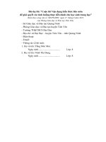 Dự án dạy học vận dụng kiến thức liên môn Trồng thanh long đạt hiệu quả cao