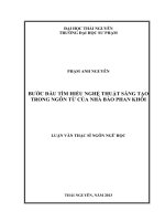 bước đầu tìm hiểu nghệ thuật sáng tạo trong ngôn từ của nhà báo phan khôi