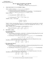 Đề thi thử đại học môn Toán có lời giải