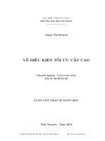 Về điều kiện tối ưu cấp cao luận án thạc sĩ