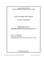 thiết kế tối ưu bộ điều khiển dùng đại số gia tử