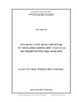 xây dựng và sử dụng chuyên đề về dòng điện không đổi (vật lý 11) hỗ trợ bồi dưỡng học sinh giỏi