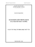 hành động hỏi trong kịch của nguyễn huy tưởng