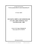 Xây dựng chiến lược kinh doanh của bưu điện tỉnh Bắc Kạn giai đoạn 2012 đến 2020