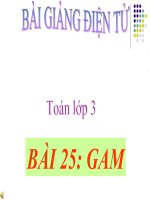 bài giảng toán 3 chương 2 bài 25 gam