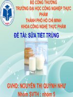 đề tài sữa tiệt trùng