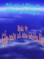 bài giảng toán 3 chương 2 bài 9 gấp một số lên nhiều lần