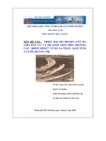 thiệt hại do dioxin gây ra cho dân cư và vùng sinh thái môi trường các điểm nóng vùng sa thầy kon tum a lưới quảng trị