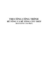 Thi công công trình BÊ TÔNG và Bê tông cốt thép