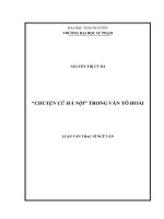 Chuyện cũ Hà Nội trong văn Tô Hoài