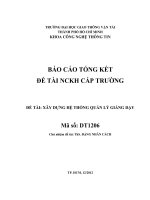 Xây dựng hệ thống quản lý giảng dạy