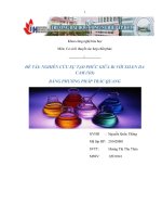 nghiên cứu sự tạo phức giữa bi với xilen da cam (xo) bằng phương pháp trắc quang