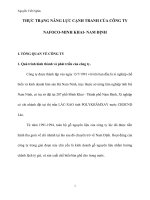 THỰC TRẠNG NĂNG LỰC CẠNH TRANH CỦA CÔNG TY NAFOCOMINH KHAI NAM ĐỊNH