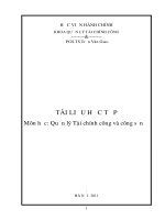 tài liệu học tập môn quản trị tài chính công và công sản