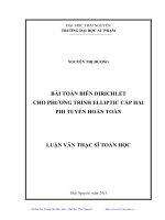 bài toán biên dirichlet cho phương trình elliptic cấp hai phi tuyến hoàn toàn