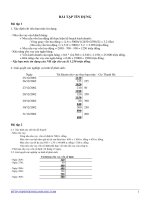 bài tập về tín dụng