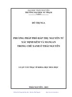 phương pháp phổ hấp thụ nguyên tử xác định kẽm và mangan trong chè xanh ở thái nguyên