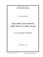 hoạt động giao thương trên sông cầu thời cận đại