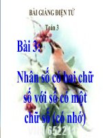 bài giảng toán 3 chương 2 bài 3 nhân số có 2 chữ số với số có 1 chữ số (có nhớ)