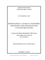 đời sống kinh tế - văn hoá của người mông ở huyện phú lương tỉnh thái nguyên từ năm 1979 đến năm 2010