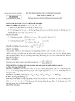 Đề thi thử đại học môn Toán  Vĩnh Phúc