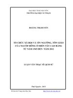 tổ chức xã hội và tín ngưỡng, tôn giáo của người mông ở miền tây cao bằng từ năm 1945 đến năm 2012
