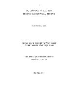 chính sách thu hút công nghệ nước ngoài vào việt nam
