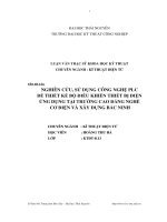nghiên cứu, sử dụng công nghệ plc để thiết kế bộ điều khiển thiết bị điện ứng dụng tại trường cao đẳng nghề cơ điện và xây dựng bắc ninh