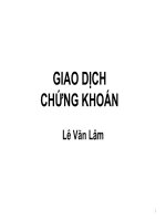 tài liệu giao dịch chứng khoán