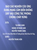 báo cáo nghiên cứu ứng dụng mạng cảm biến không dây vào công tác phòng chống cháy rừng