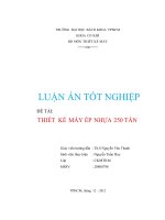 thiết kế máy ép nhựa 250 tấn