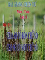 bài giảng toán 3 chương 3 bài 11 chia số có 4 chữ số với số có 1 chữ số