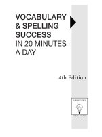 Vocabulary  spelling success in 20 minutes