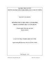 mô hình tối ưu hóa truy vấn hai pha trong cơ sở dữ liệu và ứng dụng