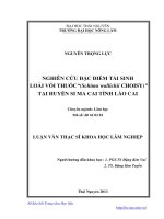 nghiên cứu đặc điểm tái sinh loài vối thuốc (schima wallichii choisy) tại huyện si ma cai tỉnh lào cai