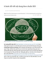 6 bước để viết nội dung theo chuẩn SEO