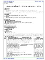 Giáo án Tin học 8 học kì 1 chuẩn kiến thức kỹ năng