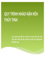 quy trình nhào nặn nên thủy tinh