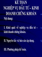 slide bài giảng kế toán nghiệp vụ đầu tư kinh doanh chứng khoán