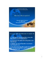 bài giảng đầu tư quốc tế môi trường đầu tư quốc tế